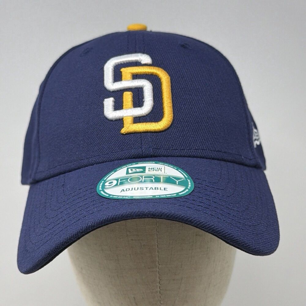 New Era 9FORTY San Diego Padres The League Strapback Hat OSFA Navy